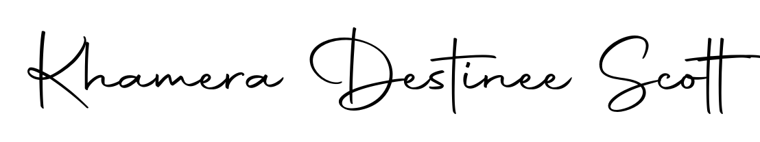 Turn your name Khamera Destinee Scott into a signature brand with Autography-DOLnW styling. Download in standard PNG or transparent format anytime. Khamera Destinee Scott signature style 10 images and pictures png