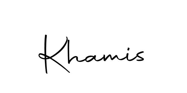 Create a beautiful signature design for name Khamis. With this signature (Autography-DOLnW) fonts, you can make a handwritten signature for free. Khamis signature style 10 images and pictures png