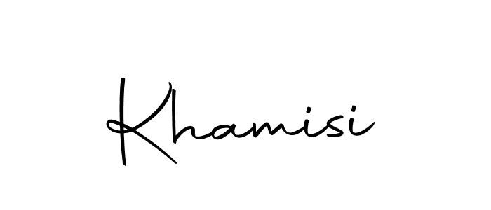 Use a signature maker to create a handwritten signature online. With this signature software, you can design (Autography-DOLnW) your own signature for name Khamisi. Khamisi signature style 10 images and pictures png