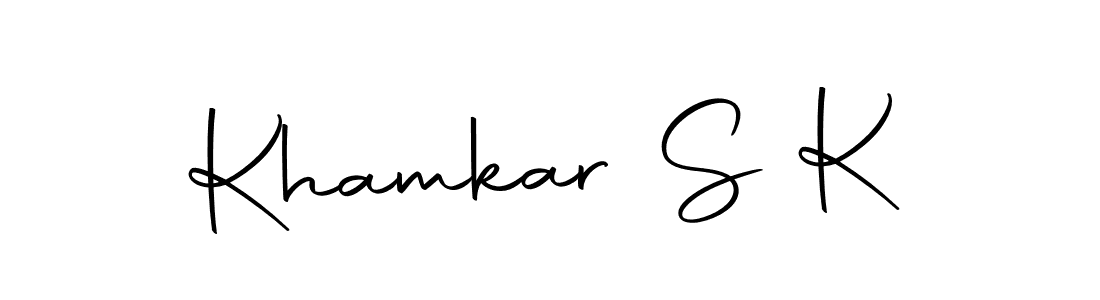 You can use this online signature creator to create a handwritten signature for the name Khamkar S K. This is the best online autograph maker. Khamkar S K signature style 10 images and pictures png