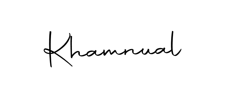 Here are the top 10 professional signature styles for the name Khamnual. These are the best autograph styles you can use for your name. Khamnual signature style 10 images and pictures png