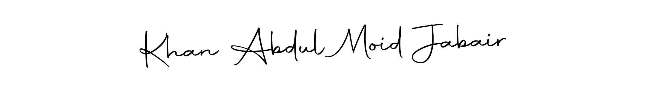 Create a beautiful signature design for name Khan Abdul Moid Jabair. With this signature (Autography-DOLnW) fonts, you can make a handwritten signature for free. Khan Abdul Moid Jabair signature style 10 images and pictures png