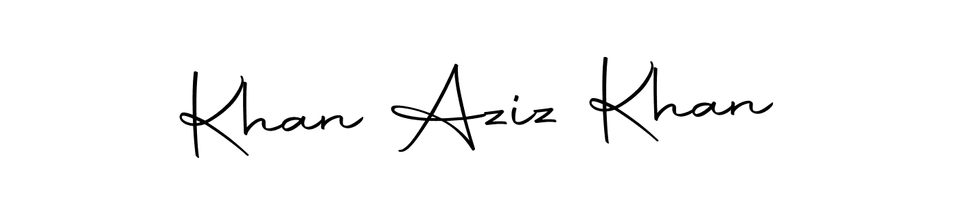 The best way (Autography-DOLnW) to make a short signature is to pick only two or three words in your name. The name Khan Aziz Khan include a total of six letters. For converting this name. Khan Aziz Khan signature style 10 images and pictures png