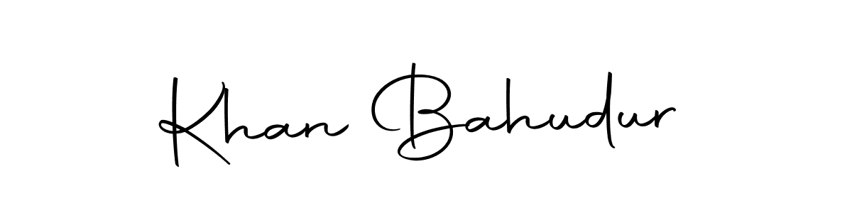 Design your own signature with our free online signature maker. With this signature software, you can create a handwritten (Autography-DOLnW) signature for name Khan Bahudur. Khan Bahudur signature style 10 images and pictures png