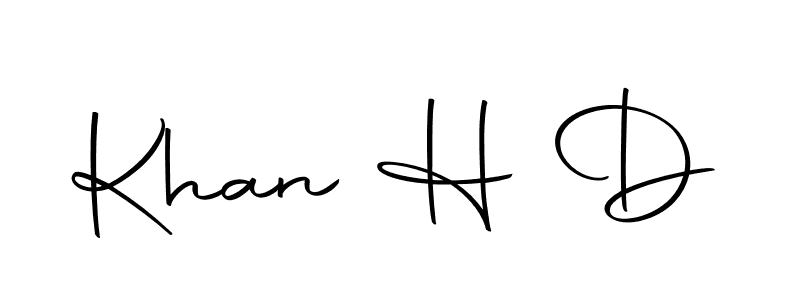 Use a signature maker to create a handwritten signature online. With this signature software, you can design (Autography-DOLnW) your own signature for name Khan H D. Khan H D signature style 10 images and pictures png