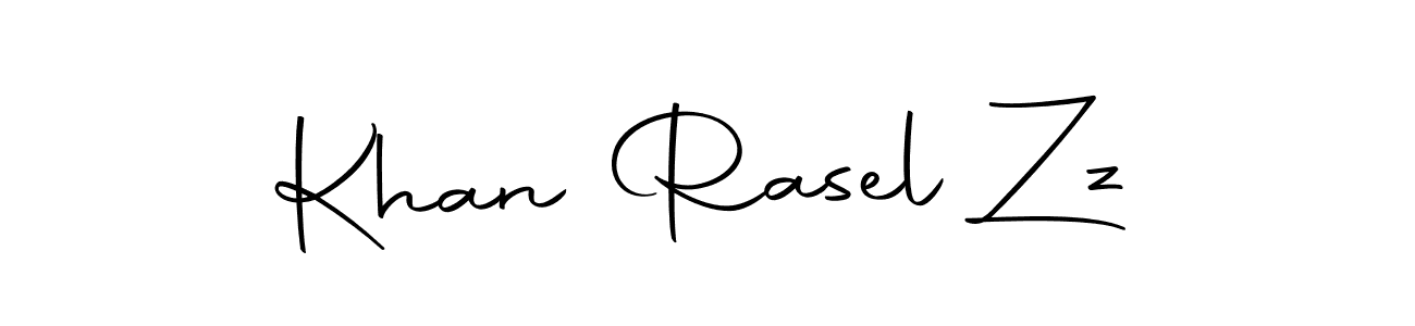 Make a beautiful signature design for name Khan Rasel Zz. With this signature (Autography-DOLnW) style, you can create a handwritten signature for free. Khan Rasel Zz signature style 10 images and pictures png