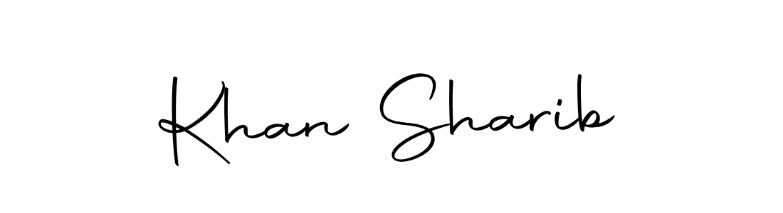 Design your own signature with our free online signature maker. With this signature software, you can create a handwritten (Autography-DOLnW) signature for name Khan Sharib. Khan Sharib signature style 10 images and pictures png