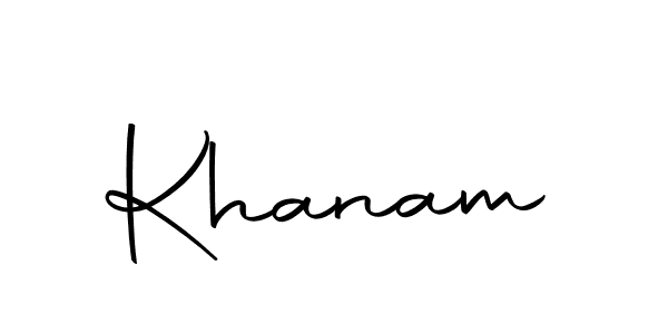 Create a beautiful signature design for name Khanam. With this signature (Autography-DOLnW) fonts, you can make a handwritten signature for free. Khanam signature style 10 images and pictures png