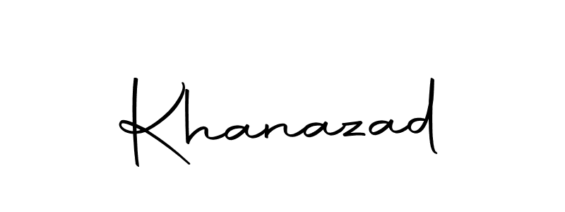 How to make Khanazad signature? Autography-DOLnW is a professional autograph style. Create handwritten signature for Khanazad name. Khanazad signature style 10 images and pictures png