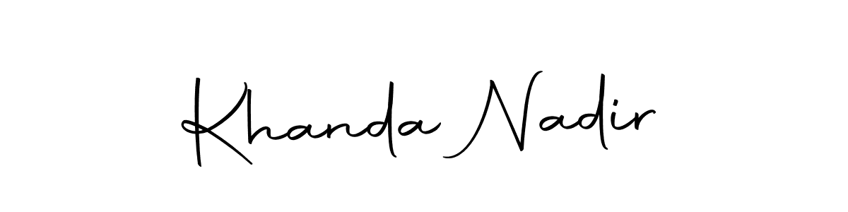 You can use this online signature creator to create a handwritten signature for the name Khanda Nadir. This is the best online autograph maker. Khanda Nadir signature style 10 images and pictures png