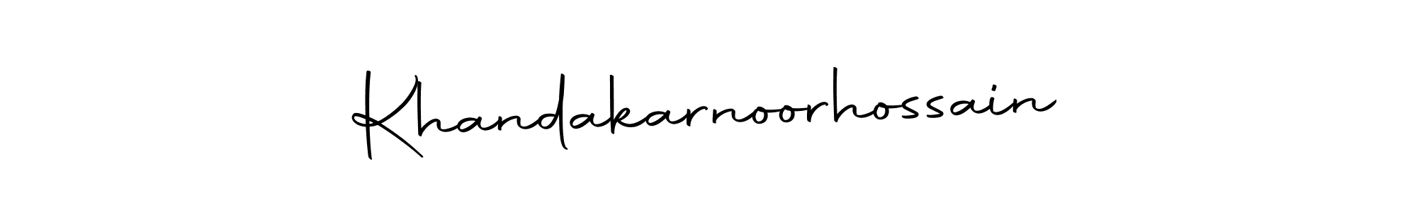Here are the top 10 professional signature styles for the name Khandakarnoorhossain. These are the best autograph styles you can use for your name. Khandakarnoorhossain signature style 10 images and pictures png