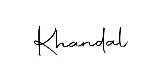 Design your own signature with our free online signature maker. With this signature software, you can create a handwritten (Autography-DOLnW) signature for name Khandal. Khandal signature style 10 images and pictures png