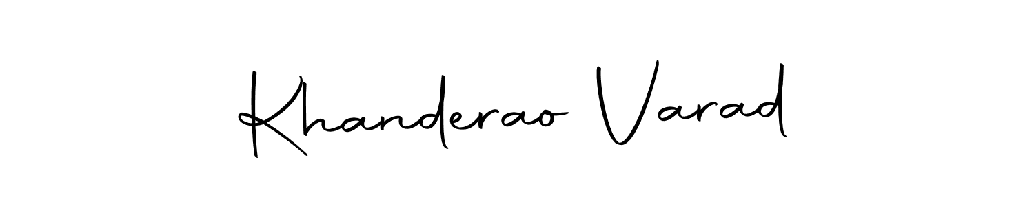 You can use this online signature creator to create a handwritten signature for the name Khanderao Varad. This is the best online autograph maker. Khanderao Varad signature style 10 images and pictures png