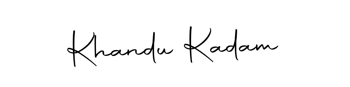 Make a beautiful signature design for name Khandu Kadam. Use this online signature maker to create a handwritten signature for free. Khandu Kadam signature style 10 images and pictures png