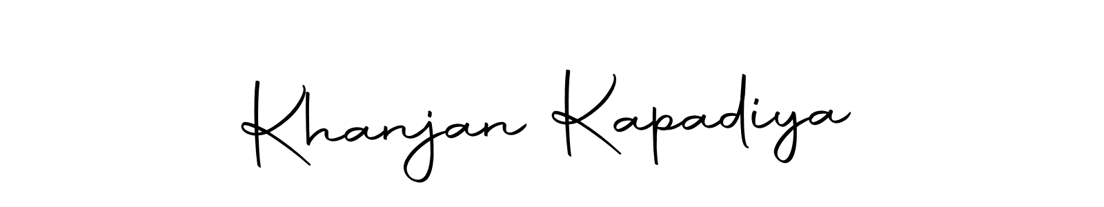 The best way (Autography-DOLnW) to make a short signature is to pick only two or three words in your name. The name Khanjan Kapadiya include a total of six letters. For converting this name. Khanjan Kapadiya signature style 10 images and pictures png