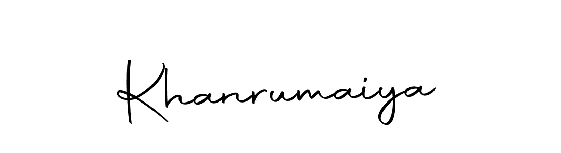 You can use this online signature creator to create a handwritten signature for the name Khanrumaiya. This is the best online autograph maker. Khanrumaiya signature style 10 images and pictures png