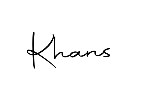 Use a signature maker to create a handwritten signature online. With this signature software, you can design (Autography-DOLnW) your own signature for name Khans. Khans signature style 10 images and pictures png