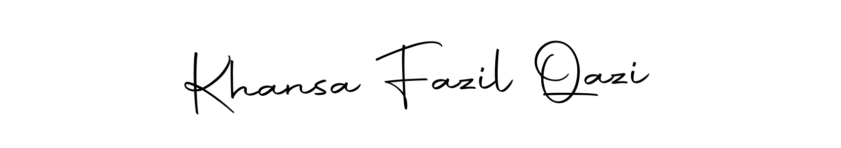 if you are searching for the best signature style for your name Khansa Fazil Qazi. so please give up your signature search. here we have designed multiple signature styles  using Autography-DOLnW. Khansa Fazil Qazi signature style 10 images and pictures png