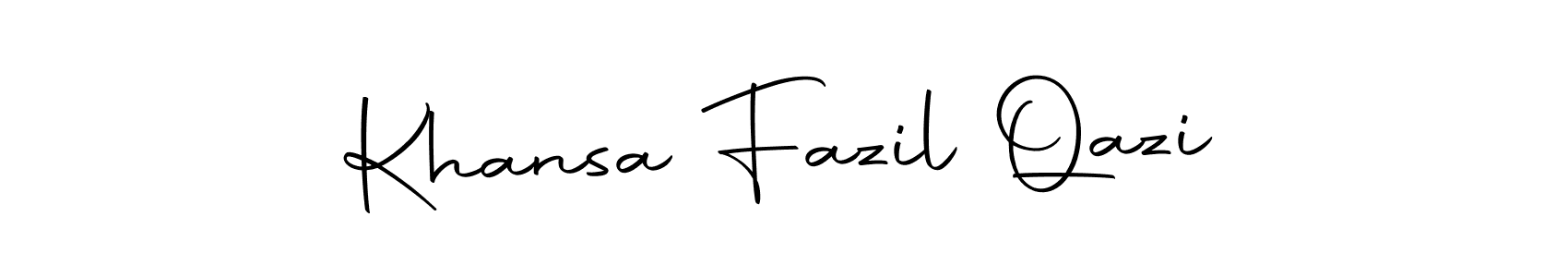Design your own signature with our free online signature maker. With this signature software, you can create a handwritten (Autography-DOLnW) signature for name Khansa Fazil Qazi. Khansa Fazil Qazi signature style 10 images and pictures png