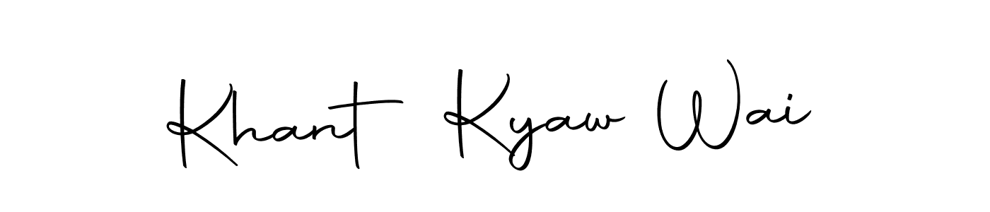 Similarly Autography-DOLnW is the best handwritten signature design. Signature creator online .You can use it as an online autograph creator for name Khant Kyaw Wai. Khant Kyaw Wai signature style 10 images and pictures png