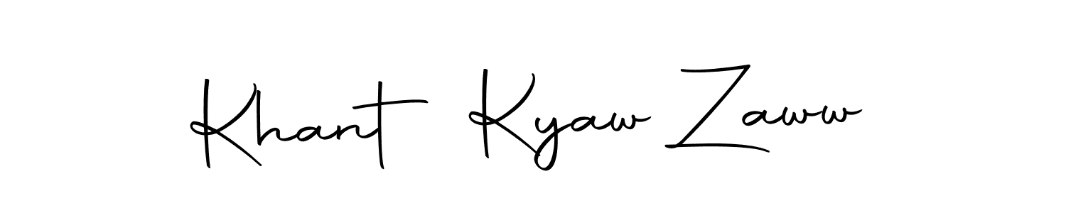 Use a signature maker to create a handwritten signature online. With this signature software, you can design (Autography-DOLnW) your own signature for name Khant Kyaw Zaww. Khant Kyaw Zaww signature style 10 images and pictures png