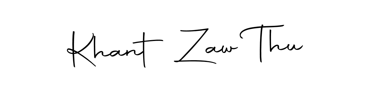 Make a beautiful signature design for name Khant Zaw Thu. Use this online signature maker to create a handwritten signature for free. Khant Zaw Thu signature style 10 images and pictures png