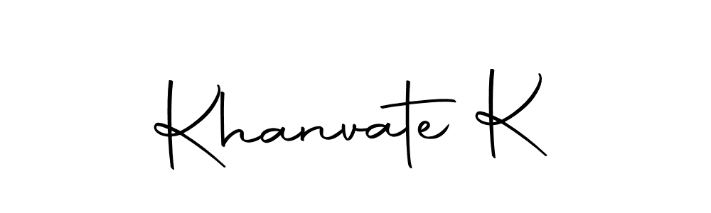 Create a beautiful signature design for name Khanvate K. With this signature (Autography-DOLnW) fonts, you can make a handwritten signature for free. Khanvate K signature style 10 images and pictures png