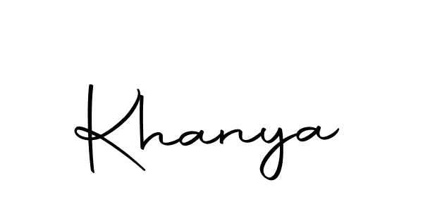 Use a signature maker to create a handwritten signature online. With this signature software, you can design (Autography-DOLnW) your own signature for name Khanya. Khanya signature style 10 images and pictures png