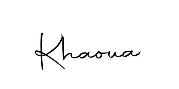 Use a signature maker to create a handwritten signature online. With this signature software, you can design (Autography-DOLnW) your own signature for name Khaoua. Khaoua signature style 10 images and pictures png