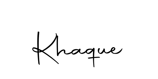 Create a beautiful signature design for name Khaque. With this signature (Autography-DOLnW) fonts, you can make a handwritten signature for free. Khaque signature style 10 images and pictures png
