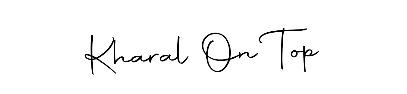 Design your own signature with our free online signature maker. With this signature software, you can create a handwritten (Autography-DOLnW) signature for name Kharal On Top. Kharal On Top signature style 10 images and pictures png