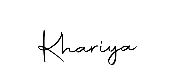 Use a signature maker to create a handwritten signature online. With this signature software, you can design (Autography-DOLnW) your own signature for name Khariya. Khariya signature style 10 images and pictures png