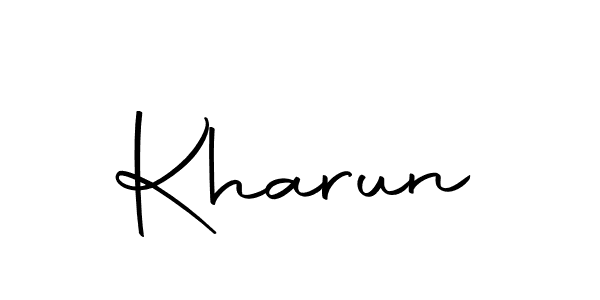 Design your own signature with our free online signature maker. With this signature software, you can create a handwritten (Autography-DOLnW) signature for name Kharun. Kharun signature style 10 images and pictures png