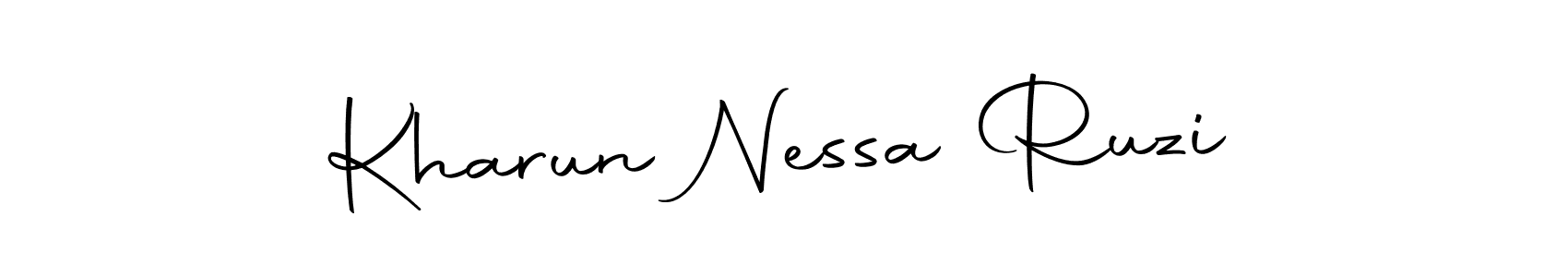 Design your own signature with our free online signature maker. With this signature software, you can create a handwritten (Autography-DOLnW) signature for name Kharun Nessa Ruzi. Kharun Nessa Ruzi signature style 10 images and pictures png