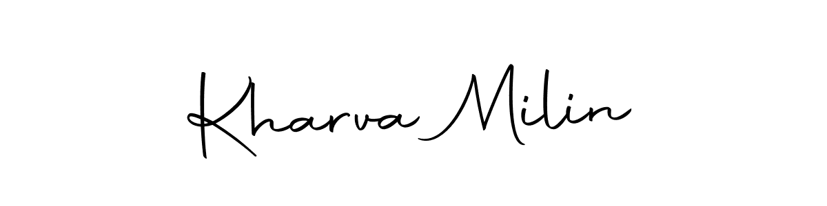 Make a short Kharva Milin signature style. Manage your documents anywhere anytime using Autography-DOLnW. Create and add eSignatures, submit forms, share and send files easily. Kharva Milin signature style 10 images and pictures png