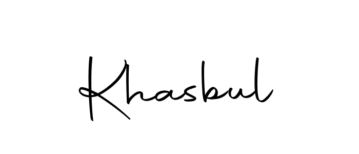 How to make Khasbul signature? Autography-DOLnW is a professional autograph style. Create handwritten signature for Khasbul name. Khasbul signature style 10 images and pictures png