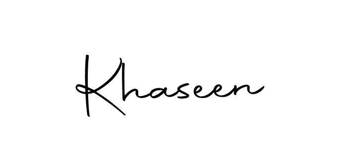 Create a beautiful signature design for name Khaseen. With this signature (Autography-DOLnW) fonts, you can make a handwritten signature for free. Khaseen signature style 10 images and pictures png