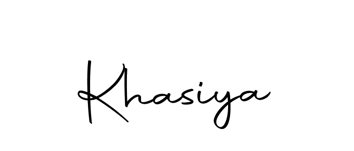 Design your own signature with our free online signature maker. With this signature software, you can create a handwritten (Autography-DOLnW) signature for name Khasiya. Khasiya signature style 10 images and pictures png