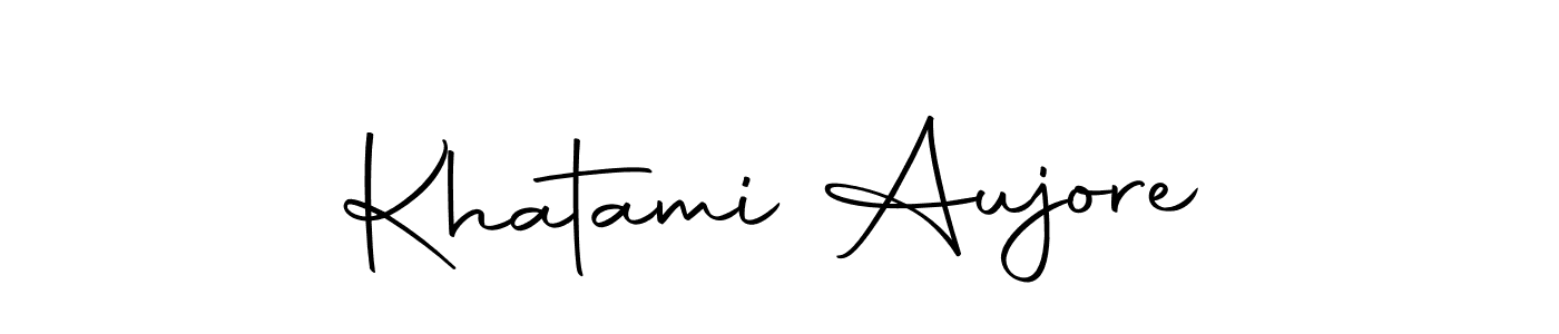 You can use this online signature creator to create a handwritten signature for the name Khatami Aujore. This is the best online autograph maker. Khatami Aujore signature style 10 images and pictures png