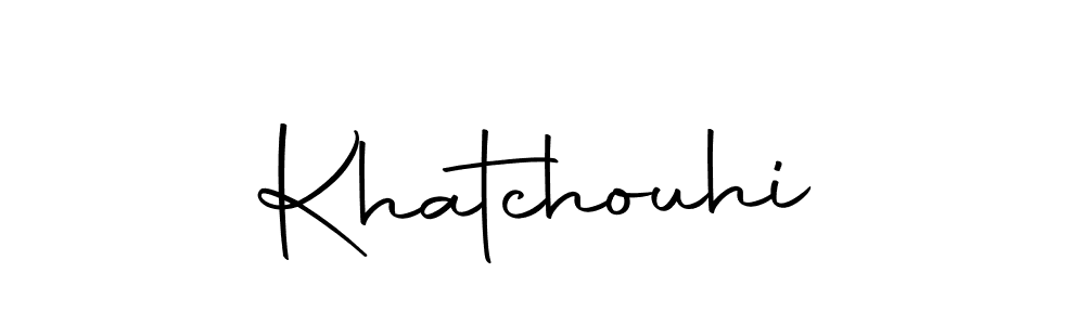 You should practise on your own different ways (Autography-DOLnW) to write your name (Khatchouhi) in signature. don't let someone else do it for you. Khatchouhi signature style 10 images and pictures png