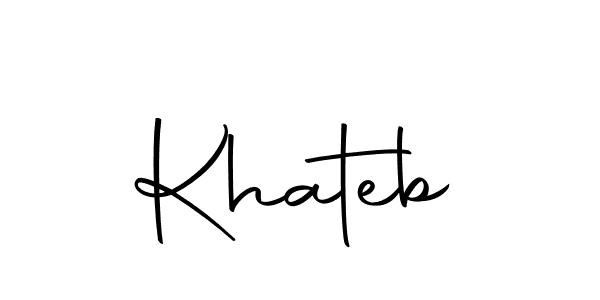 The best way (Autography-DOLnW) to make a short signature is to pick only two or three words in your name. The name Khateb include a total of six letters. For converting this name. Khateb signature style 10 images and pictures png