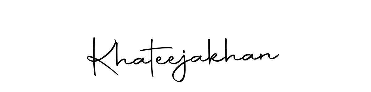 Make a beautiful signature design for name Khateejakhan. With this signature (Autography-DOLnW) style, you can create a handwritten signature for free. Khateejakhan signature style 10 images and pictures png