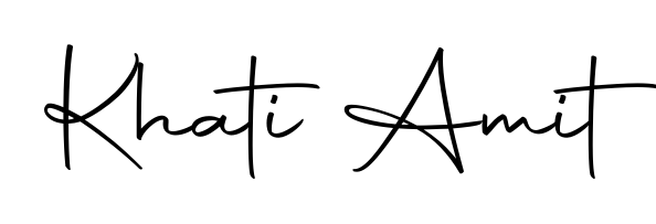 You should practise on your own different ways (Autography-DOLnW) to write your name (Khati Amit) in signature. Don't let someone else do it for you. Khati Amit signature style 10 images and pictures png