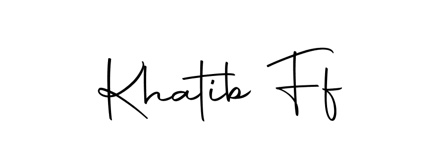 Also we have Khatib Ff name is the best signature style. Create professional handwritten signature collection using Autography-DOLnW autograph style. Khatib Ff signature style 10 images and pictures png