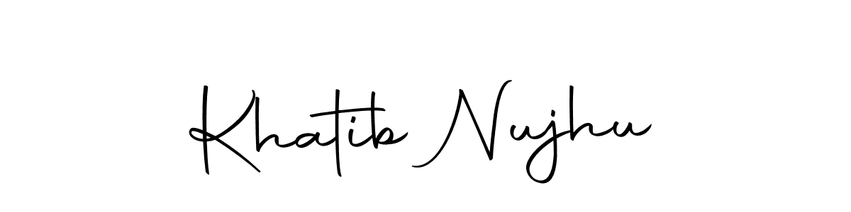 You should practise on your own different ways (Autography-DOLnW) to write your name (Khatib Nujhu) in signature. don't let someone else do it for you. Khatib Nujhu signature style 10 images and pictures png
