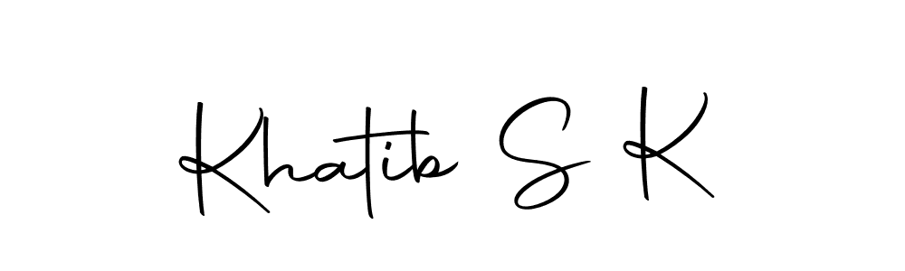 You should practise on your own different ways (Autography-DOLnW) to write your name (Khatib S K) in signature. don't let someone else do it for you. Khatib S K signature style 10 images and pictures png