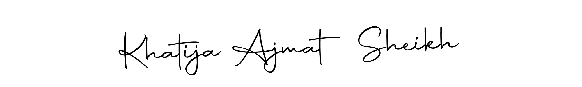 This is the best signature style for the Khatija Ajmat Sheikh name. Also you like these signature font (Autography-DOLnW). Mix name signature. Khatija Ajmat Sheikh signature style 10 images and pictures png