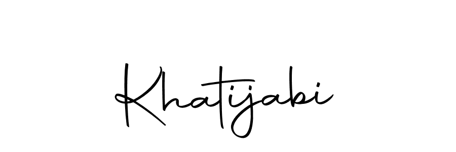 Khatijabi stylish signature style. Best Handwritten Sign (Autography-DOLnW) for my name. Handwritten Signature Collection Ideas for my name Khatijabi. Khatijabi signature style 10 images and pictures png