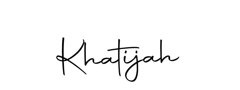 Design your own signature with our free online signature maker. With this signature software, you can create a handwritten (Autography-DOLnW) signature for name Khatijah. Khatijah signature style 10 images and pictures png