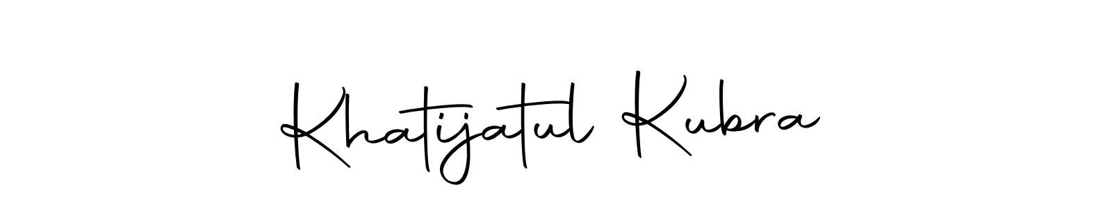 Also we have Khatijatul Kubra name is the best signature style. Create professional handwritten signature collection using Autography-DOLnW autograph style. Khatijatul Kubra signature style 10 images and pictures png